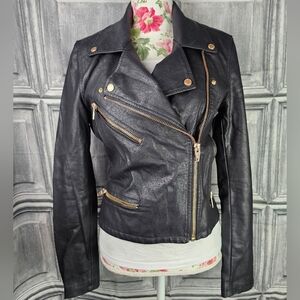 BLANKNyc Black Faux Leather Jacket - Md